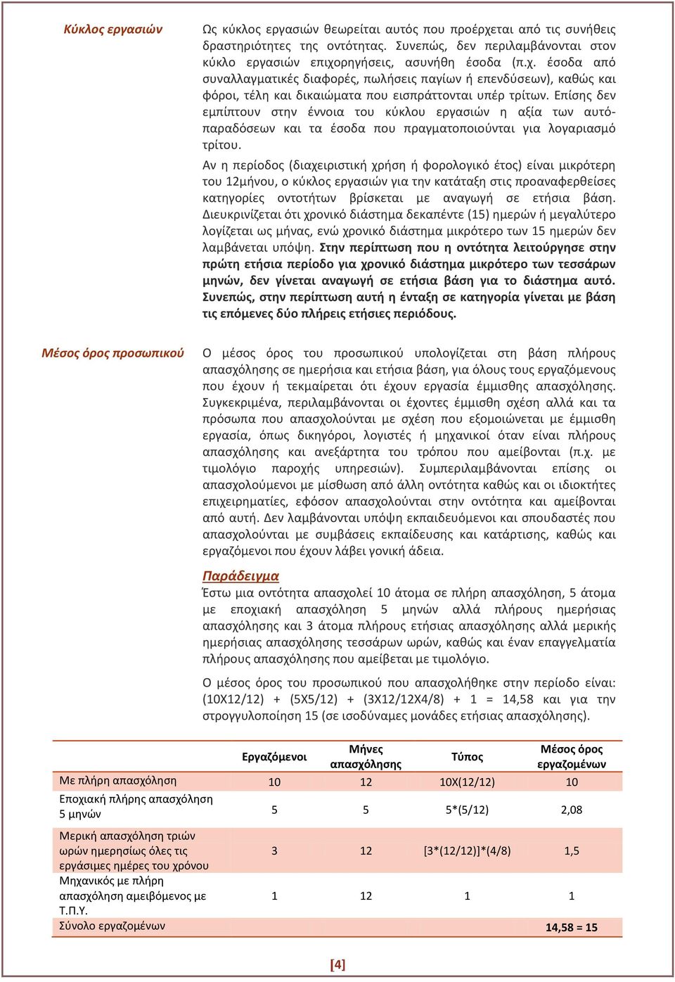 Επίσης δεν εμπίπτουν στην έννοια του κύκλου εργασιών η αξία των αυτόπαραδόσεων και τα έσοδα που πραγματοποιούνται για λογαριασμό τρίτου.