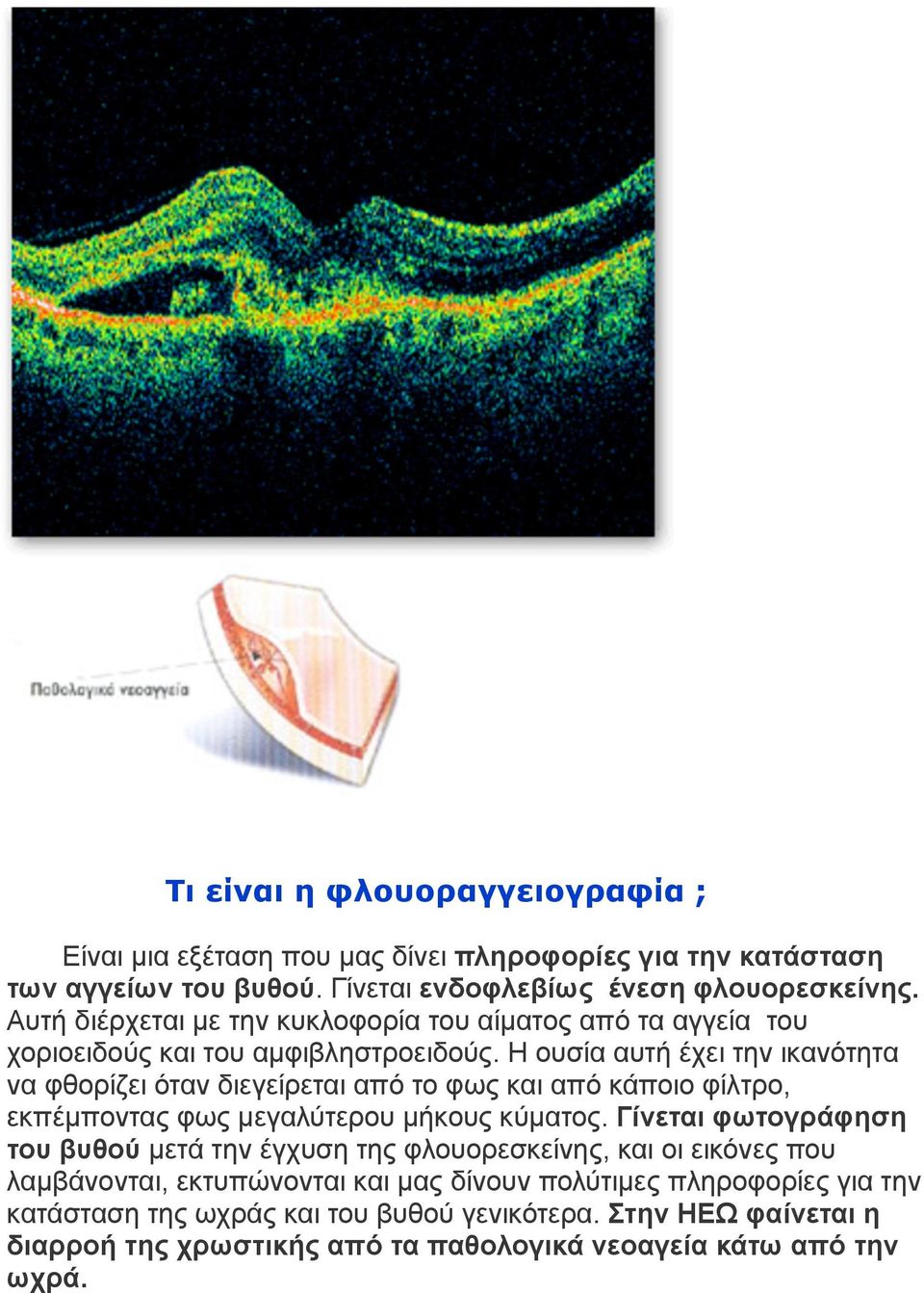 Η ουσία αυτή έχει την ικανότητα να φθορίζει όταν διεγείρεται από το φως και από κάποιο φίλτρο, εκπέµποντας φως µεγαλύτερου µήκους κύµατος.