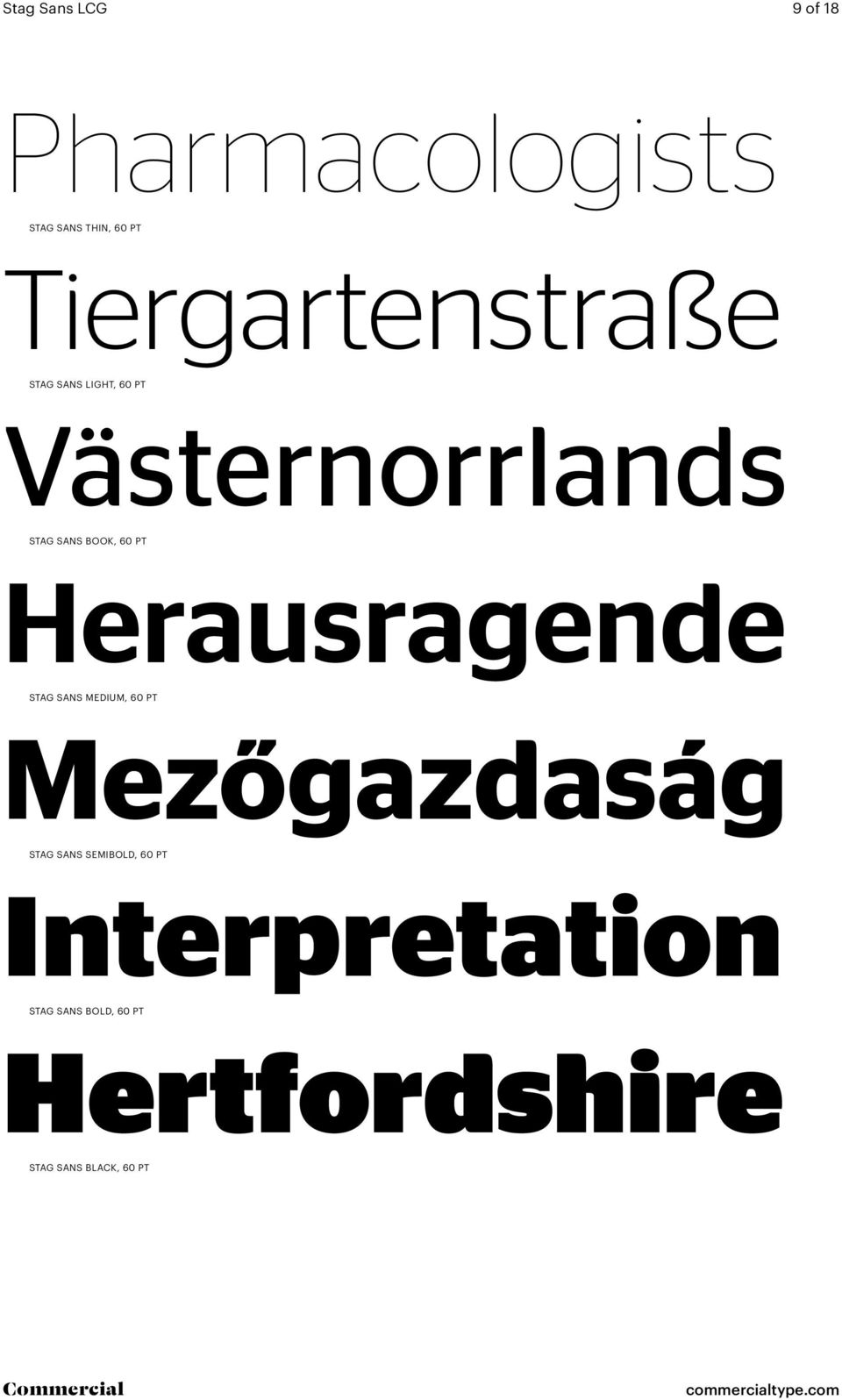 60 Pt Herausragende Stag Sans medium, 60 Pt Mezőgazdaság Stag Sans