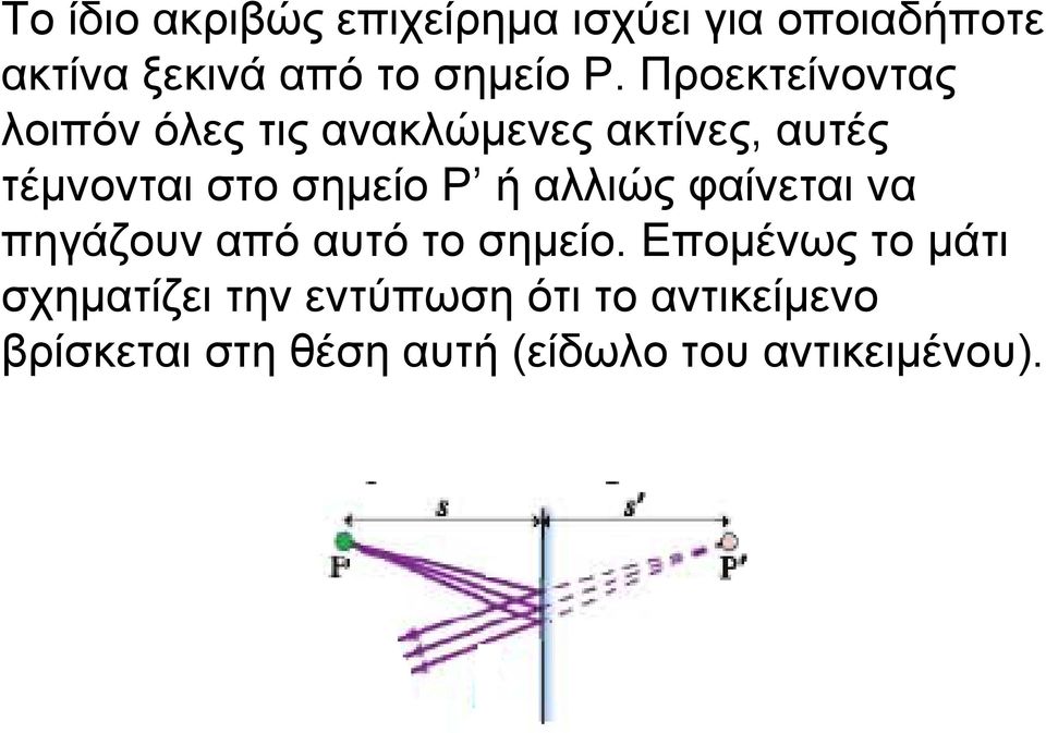 ή αλλιώς φαίνεται να πηγάζουν από αυτό το σημείο.