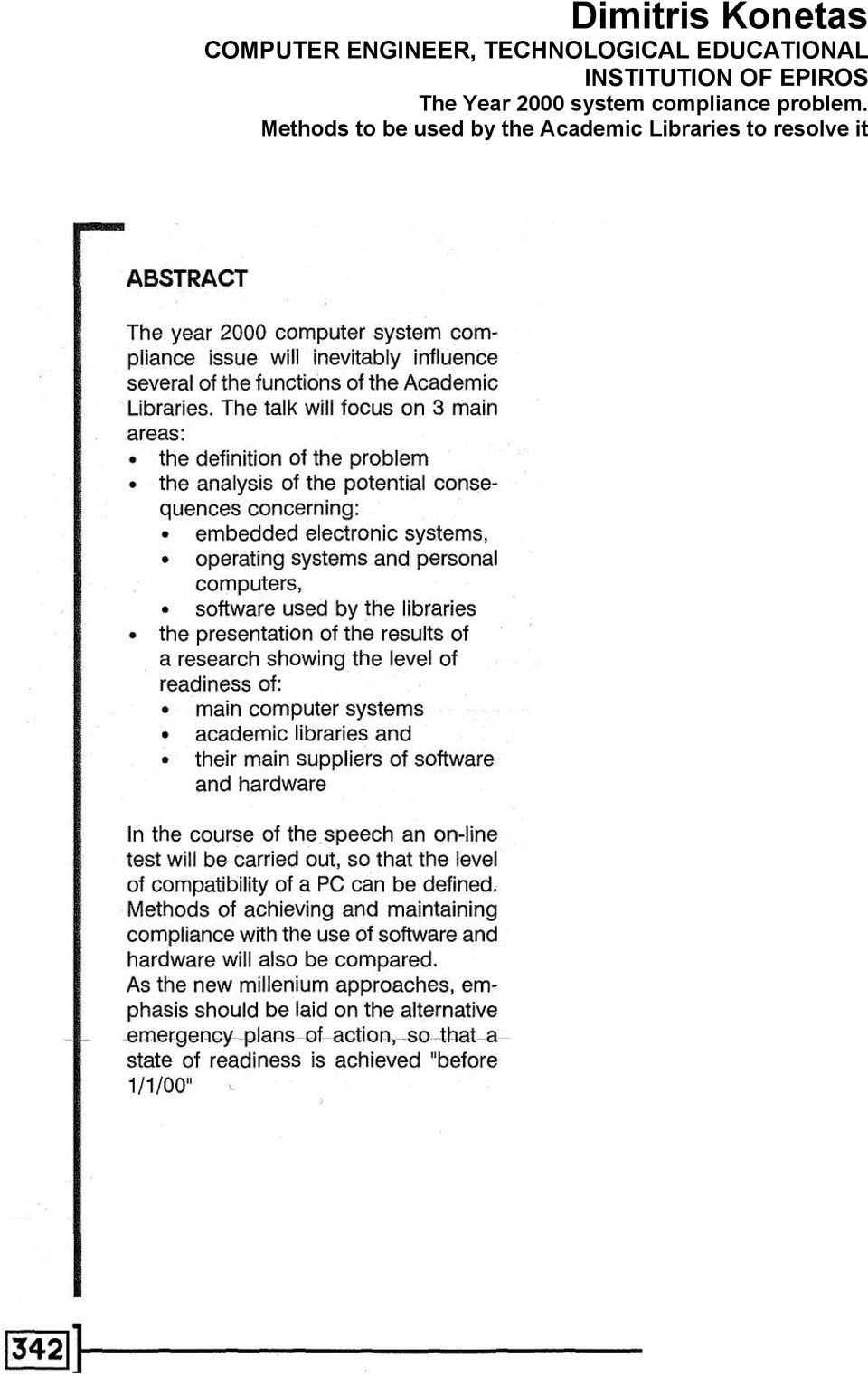 EPIROS The Year 2000 system compliance