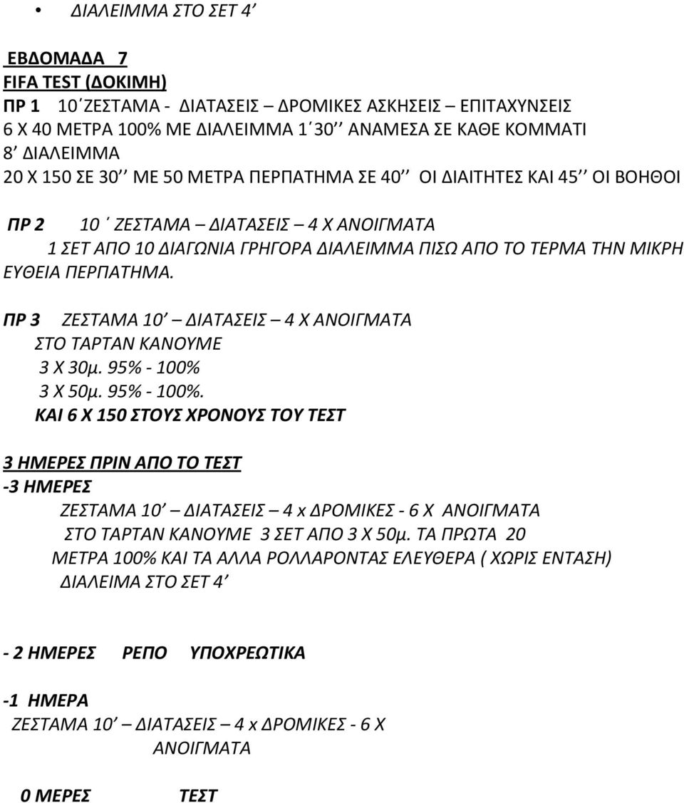 ΠΡ 3 ΖΕΣΤΑΜΑ 10 ΔΙΑΤΑΣΕΙΣ 4 Χ ΑΝΟΙΓΜΑΤΑ ΣΤΟ ΤΑΡΤΑΝ ΚΑΝΟΥΜΕ 3 Χ 30μ. 95% - 100% 