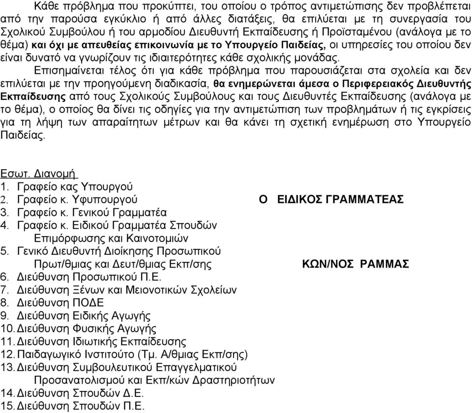 σχολικής μονάδας.