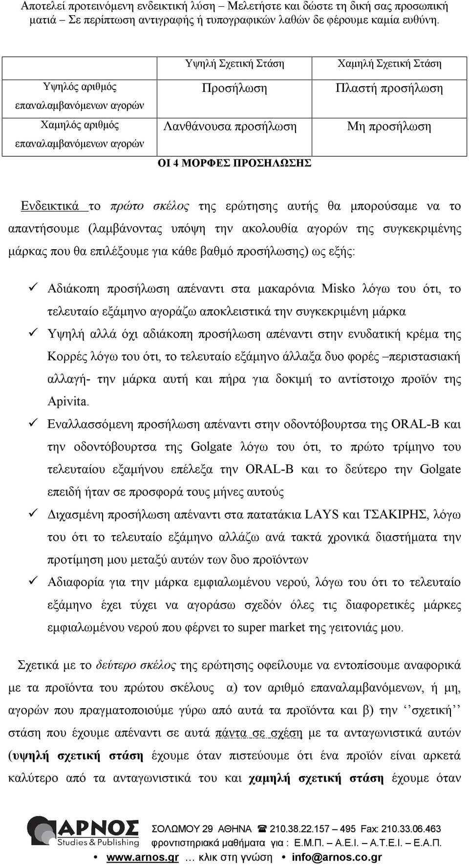 ως εξής: Αδιάκοπη προσήλωση απέναντι στα μακαρόνια Misko λόγω του ότι, το τελευταίο εξάμηνο αγοράζω αποκλειστικά την συγκεκριμένη μάρκα Υψηλή αλλά όχι αδιάκοπη προσήλωση απέναντι στην ενυδατική κρέμα