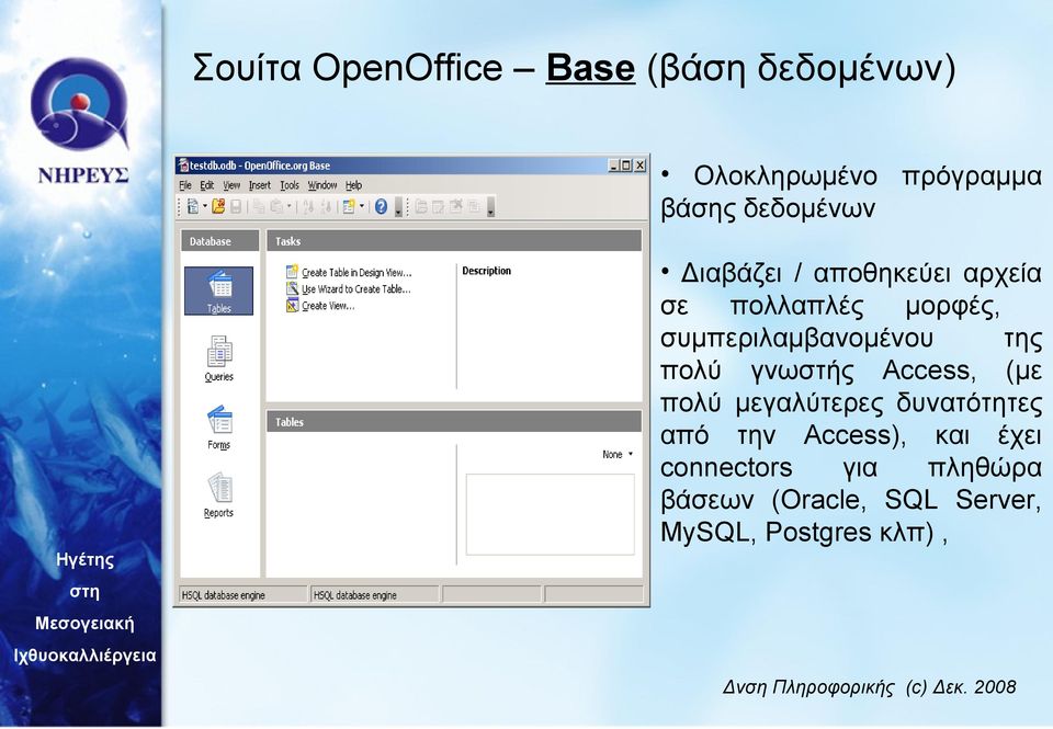 συμπεριλαμβανομένου της πολύ γνωστής Access, (με πολύ μεγαλύτερες