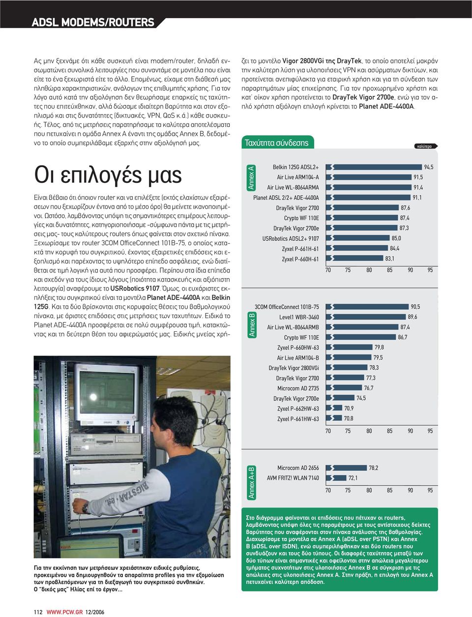 Για τον λόγο αυτό κατά την αξιολόγηση δεν θεωρήσαμε επαρκείς τις ταχύτητες που επιτεύχθηκαν, αλλά δώσαμε ιδιαίτερη βαρύτητα και στον εξοπλισμό και στις δυνατότητες (δικτυακές, VPN, QoS κ.ά.) κάθε συσκευής.