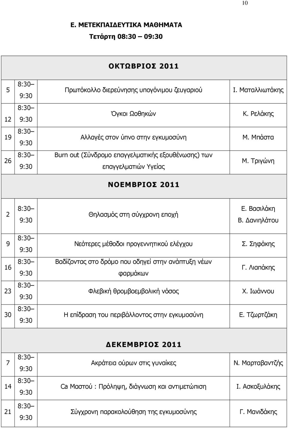 Δανιηλάτου 9 Νεότερες μέθοδοι προγεννητικού ελέγχου Σ. Σηφάκης 16 Βαδίζοντας στο δρόμο που οδηγεί στην ανάπτυξη νέων φαρμάκων Γ. Λιαπάκης 23 Φλεβική θρομβοεμβολική νόσος Χ.