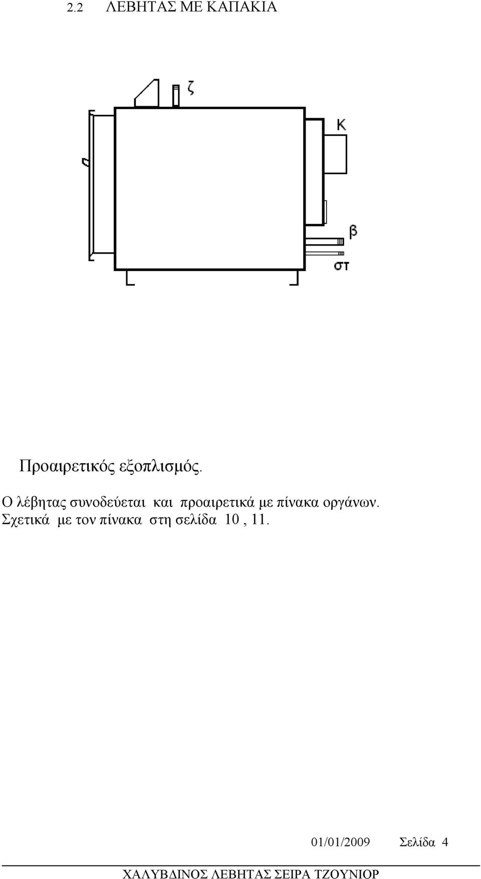 Ο λέβητας συνοδεύεται και προαιρετικά με