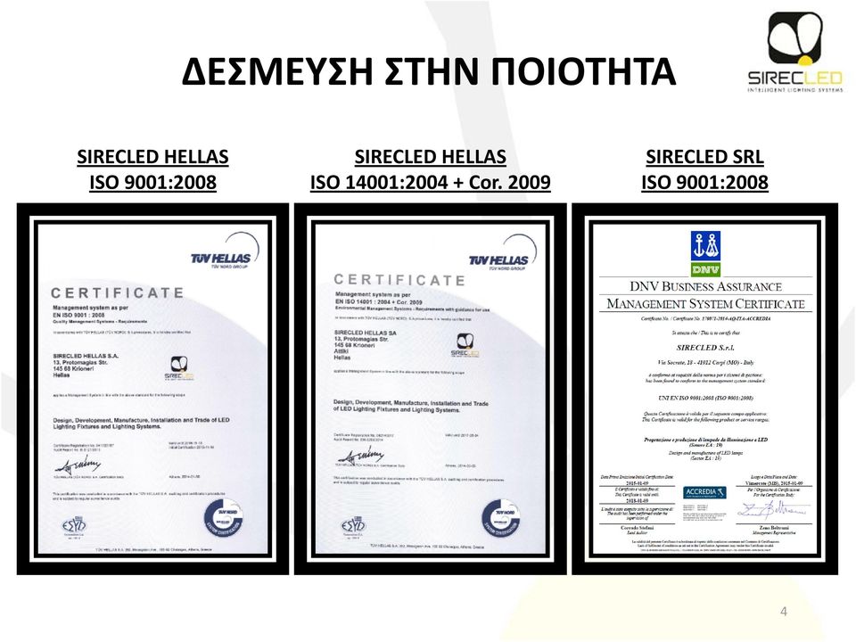 SIRECLED HELLAS ISO 14001:2004