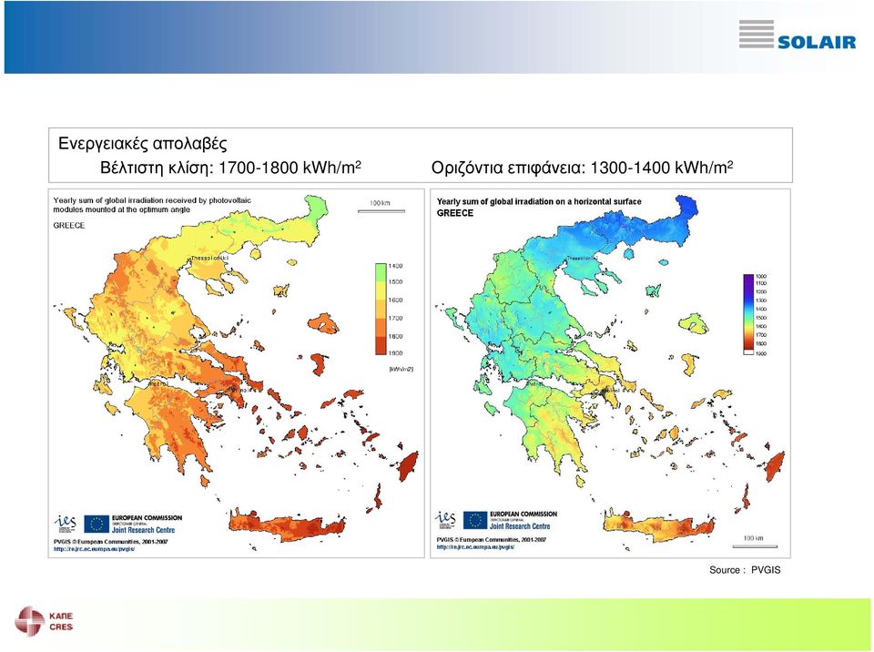 kwh/m 2 Οριζόντια