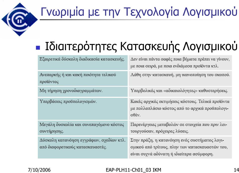 Κατασκευής Λογισμικού