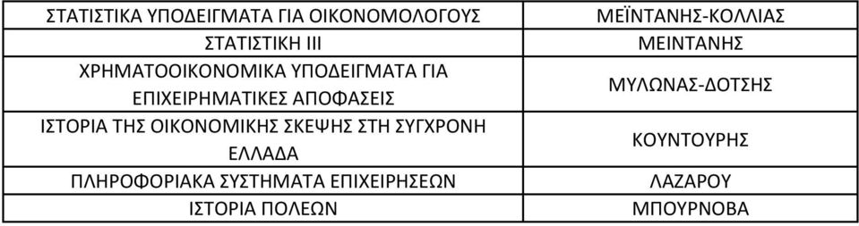 ΟΙΚΟΝΟΜΙΚΗΣ ΣΚΕΨΗΣ ΣΤΗ ΣΥΓΧΡΟΝΗ ΕΛΛΑΔΑ ΠΛΗΡΟΦΟΡΙΑΚΑ ΣΥΣΤΗΜΑΤΑ