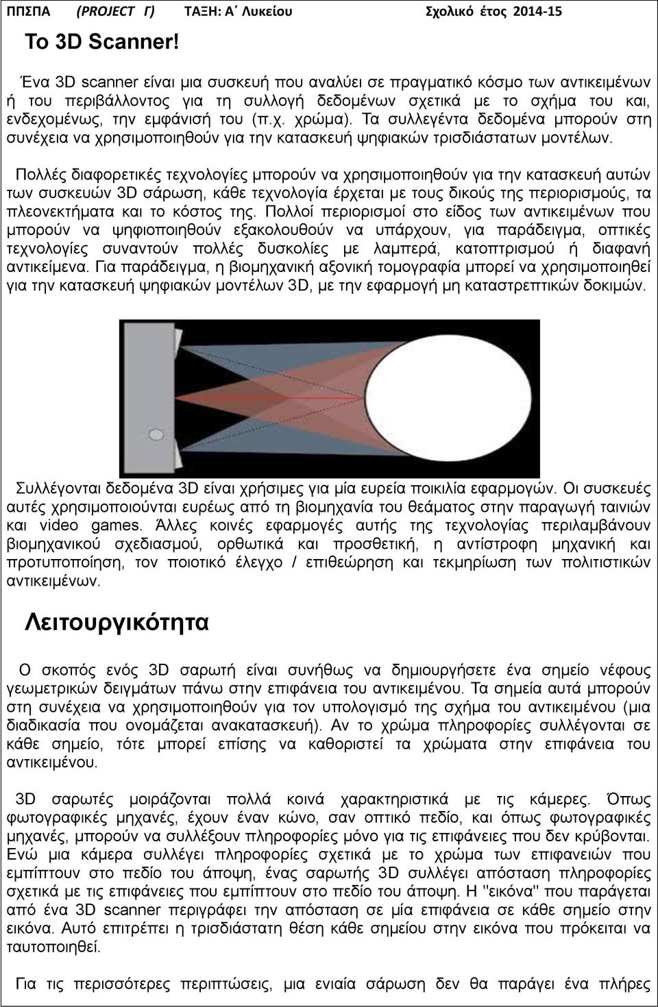 Τα συλλεγέντα δεδομένα μπορούν στη συνέχεια να χρησιμοποιηθούν για την κατασκευή ψηφιακών τρισδιάστατων μοντέλων.