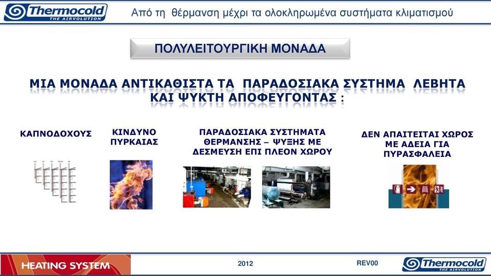 ΑΠΟΦΕΥΓΟΝΤΑΣ : ΚΑΠΝΟΔΟΧΟΥΣ ΚΙΝΔΥΝΟ ΠΥΡΚΑΙΑΣ ΠΑΡΑΔΟΣΙΑΚΑ ΣΥΣΤΗΜΑΤΑ ΘΕΡΜΑΝΣΗΣ