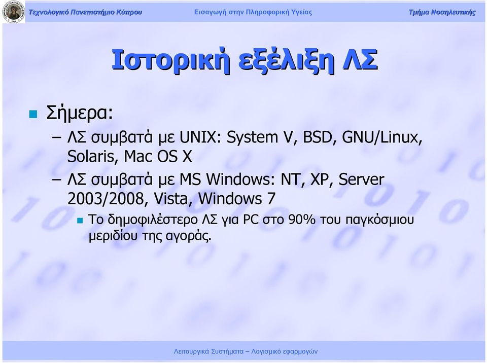 Windows: NT, XP, Server 2003/2008, Vista, Windows 7 Το