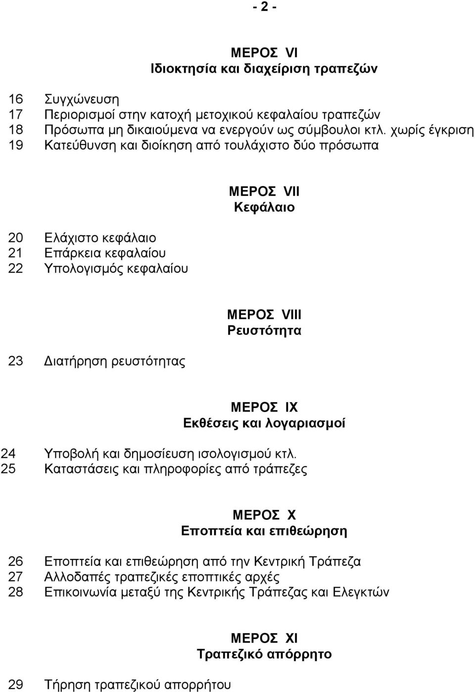 VIII Ρευστότητα ΜΕΡΟΣ IX Εκθέσεις και λογαριασµοί 24 Υποβολή και δηµοσίευση ισολογισµού κτλ.