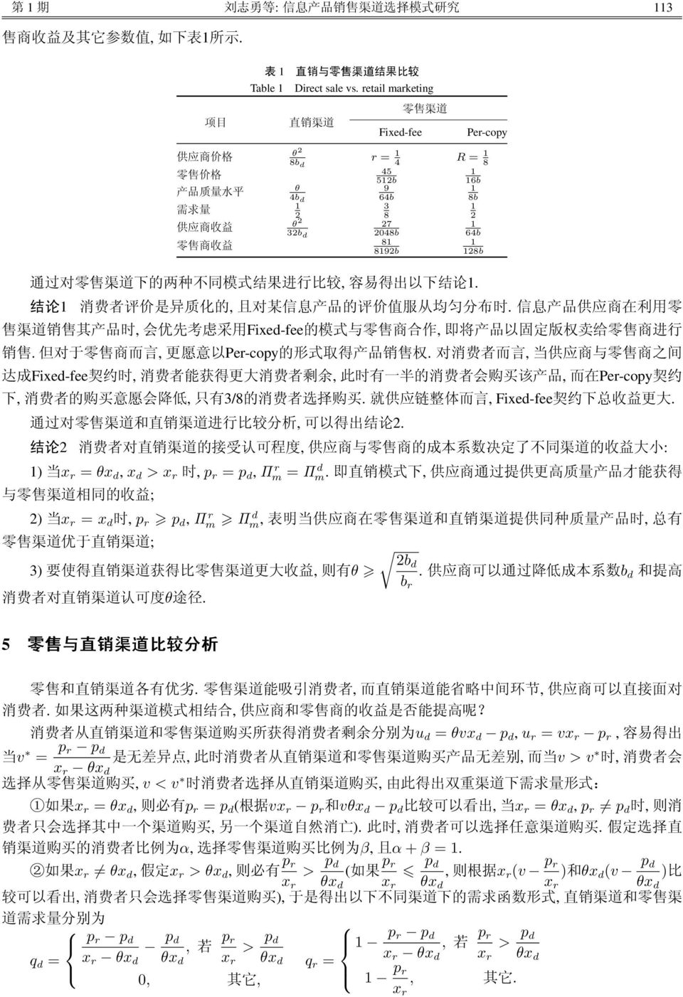 , Per-copy., Fixed-fee,,, Per-copy,, 3/8., Fixed-fee., 2. 2, : ) =, x d >, p r = p d, Πm r = Πm d.