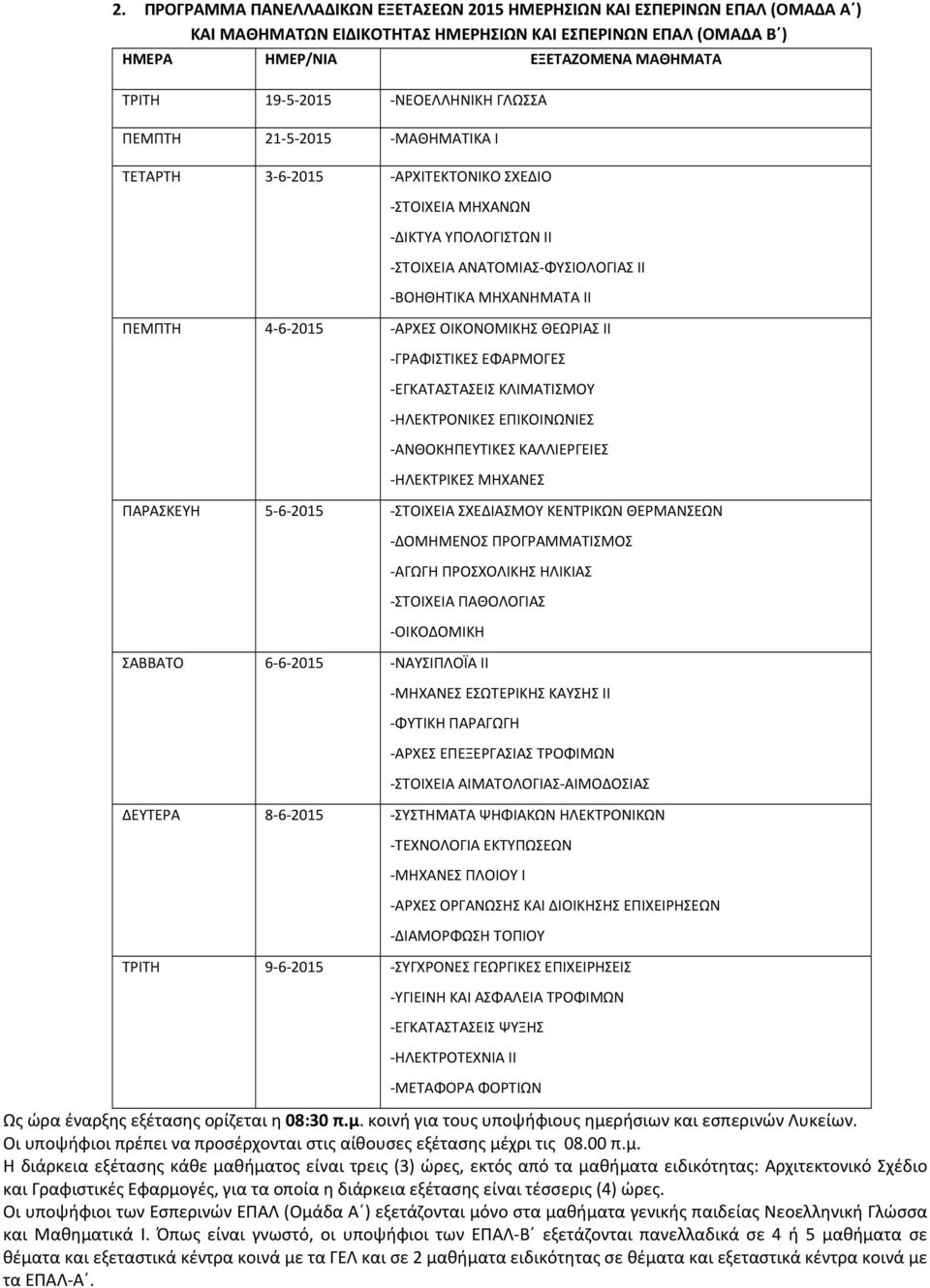 4-6-2015 -ΑΡΧΕΣ ΟΙΚΟΝΟΜΙΚΗΣ ΘΕΩΡΙΑΣ ΙΙ -ΓΡΑΦΙΣΤΙΚΕΣ ΕΦΑΡΜΟΓΕΣ -ΕΓΚΑΤΑΣΤΑΣΕΙΣ ΚΛΙΜΑΤΙΣΜΟΥ -ΗΛΕΚΤΡΟΝΙΚΕΣ ΕΠΙΚΟΙΝΩΝΙΕΣ -ΑΝΘΟΚΗΠΕΥΤΙΚΕΣ ΚΑΛΛΙΕΡΓΕΙΕΣ -ΗΛΕΚΤΡΙΚΕΣ ΜΗΧΑΝΕΣ ΠΑΡΑΣΚΕΥΗ 5-6-2015 -ΣΤΟΙΧΕΙΑ
