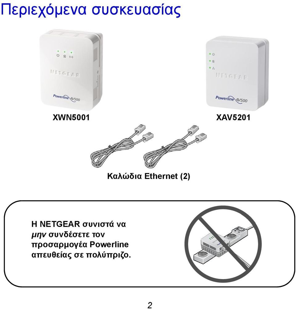 NETGEAR συνιστά να μην συνδέσετε τον