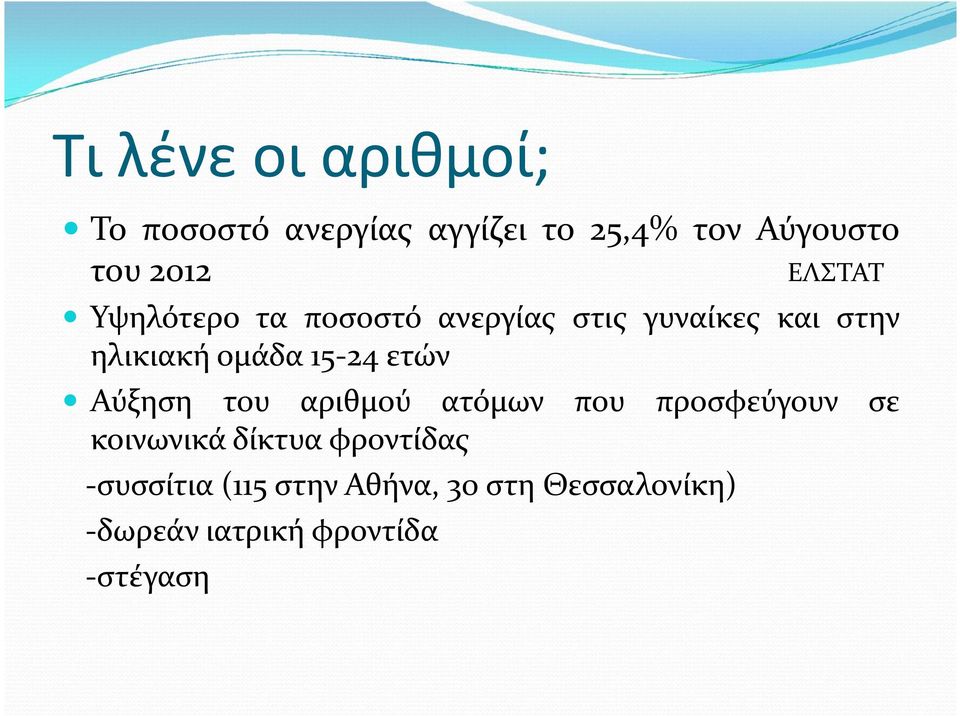 15-24 ετών Αύξηση του αριθμού ατόμων που προσφεύγουν σε κοινωνικά δίκτυα