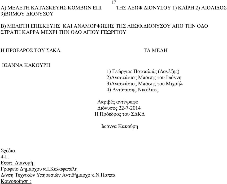 ΙΩΑΝΝΑ ΚΑΚΟΥΡΗ ΤΑ ΜΕΛΗ 1) Γεώργιος Πατσαλιάς (Δανέζης) 2)Αναστάσιος Μπάσης του Ιωάννη 3)Αναστάσιος Μπάσης του Μιχαήλ 4) Αντάπασης