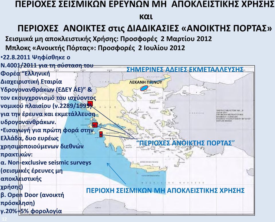 4001/2011 για τη σύσταση του Φορέα Ελληνική Διαχειριστική Εταιρία Υδρογονανθράκων (ΕΔΕΥ ΑΕ) & τον εκσυγχρονισμό του ισχύοντος νομικού πλαισίου (ν.