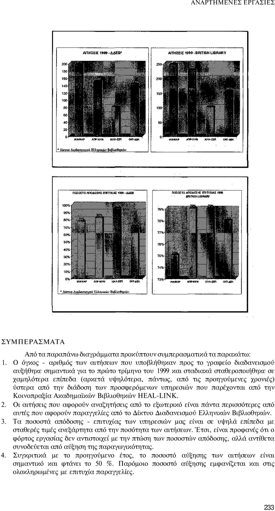 πάντως, από τις προηγούμενες χρονιές) ύστερα από την διάδοση των προσφερόμενων υπηρεσιών που παρέχονται από την Κοινοπραξία Ακαδημαϊκών Βιβλιοθηκών HEAL-LINK. 2.