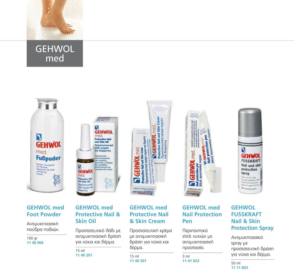 15 ml 11 40 201 med Protective Nail & Skin Cream Προστατευτική κρέμα με αντιμυκητιασική δράση για νύχια και δέρμα.