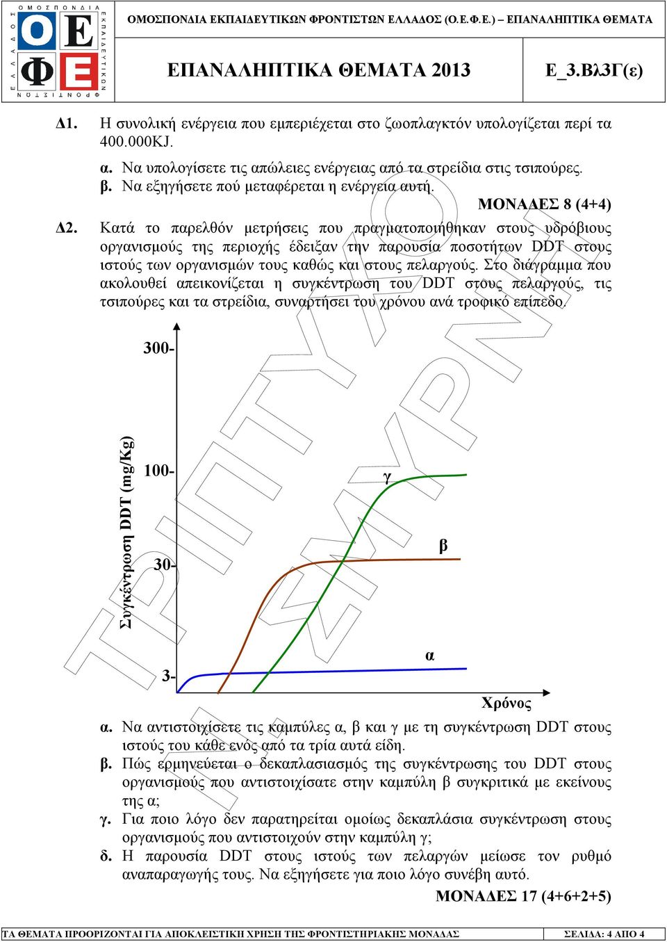 Κατά το παρελθόν µετρήσεις που πραγµατοποιήθηκαν στους υδρόβιους οργανισµούς της περιοχής έδειξαν την παρουσία ποσοτήτων DDT στους ιστούς των οργανισµών τους καθώς και στους πελαργούς.