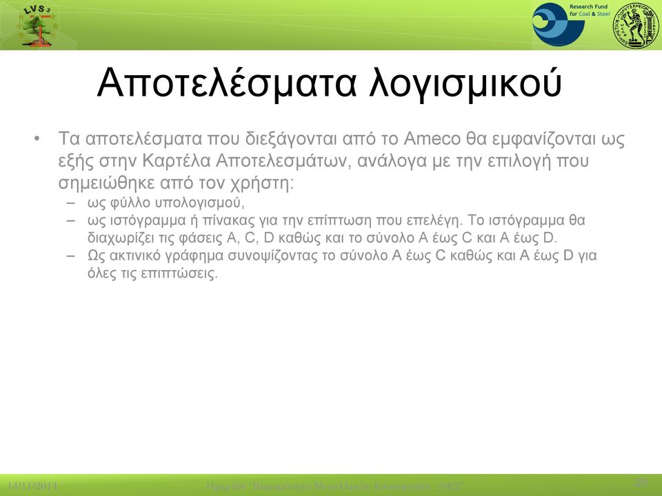 επελέγη. Το ιστόγραμμα θα διαχωρίζει τις φάσεις A, C, D καθώς και το σύνολο A έως C και A έως D.