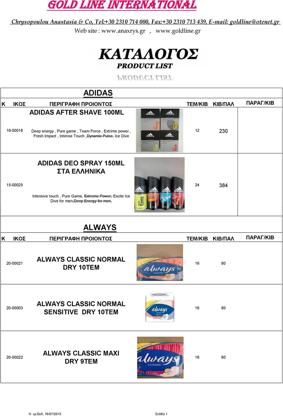 gr ADIDAS ADIDAS AFTER SHAVE 100ML 1-00018 Deep energy, Pure game, Team Force, Extrime power, Fresh Impact, Intense Touch,Dynamic Pulse, Ice Dive 230 384