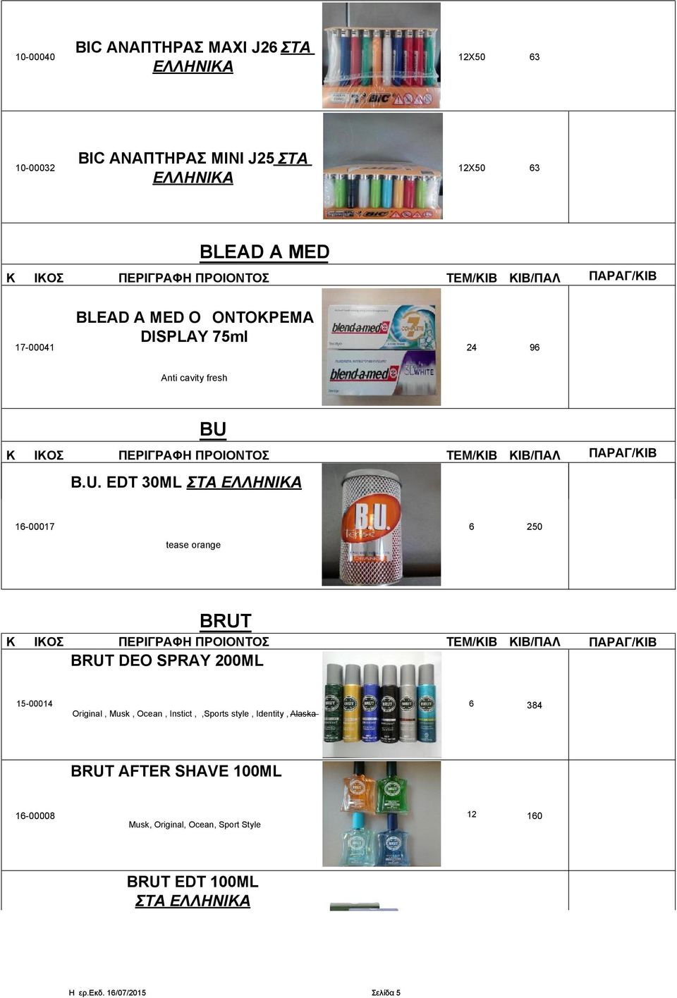 B.U. EDT 30ML ΣΤΑ 1-00017 250 tease orange BRUT BRUT DEO SPRAY 200ML 15-00014 384 10 153 Original, Musk,