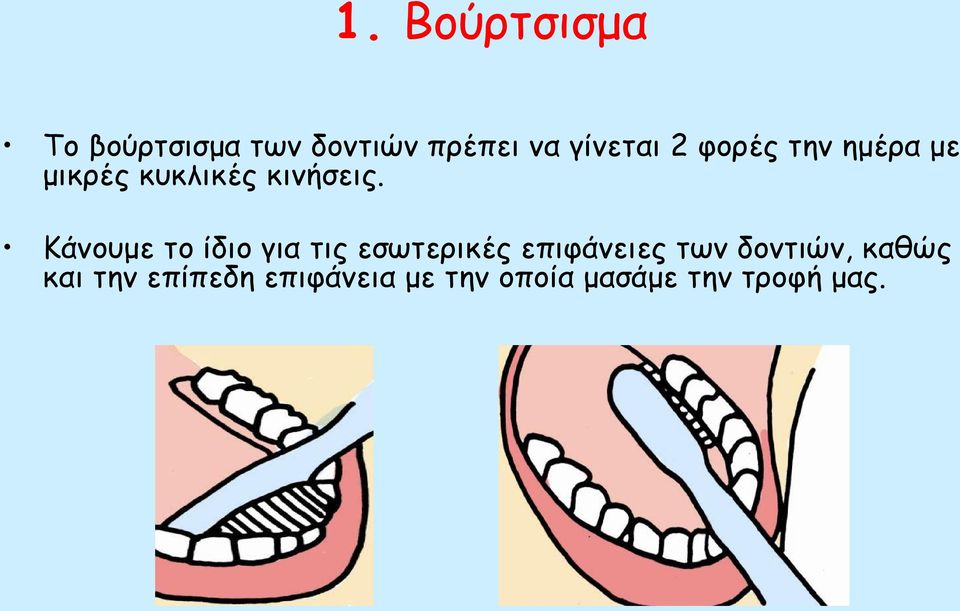 Κάνουμε το ίδιο για τις εσωτερικές επιφάνειες των