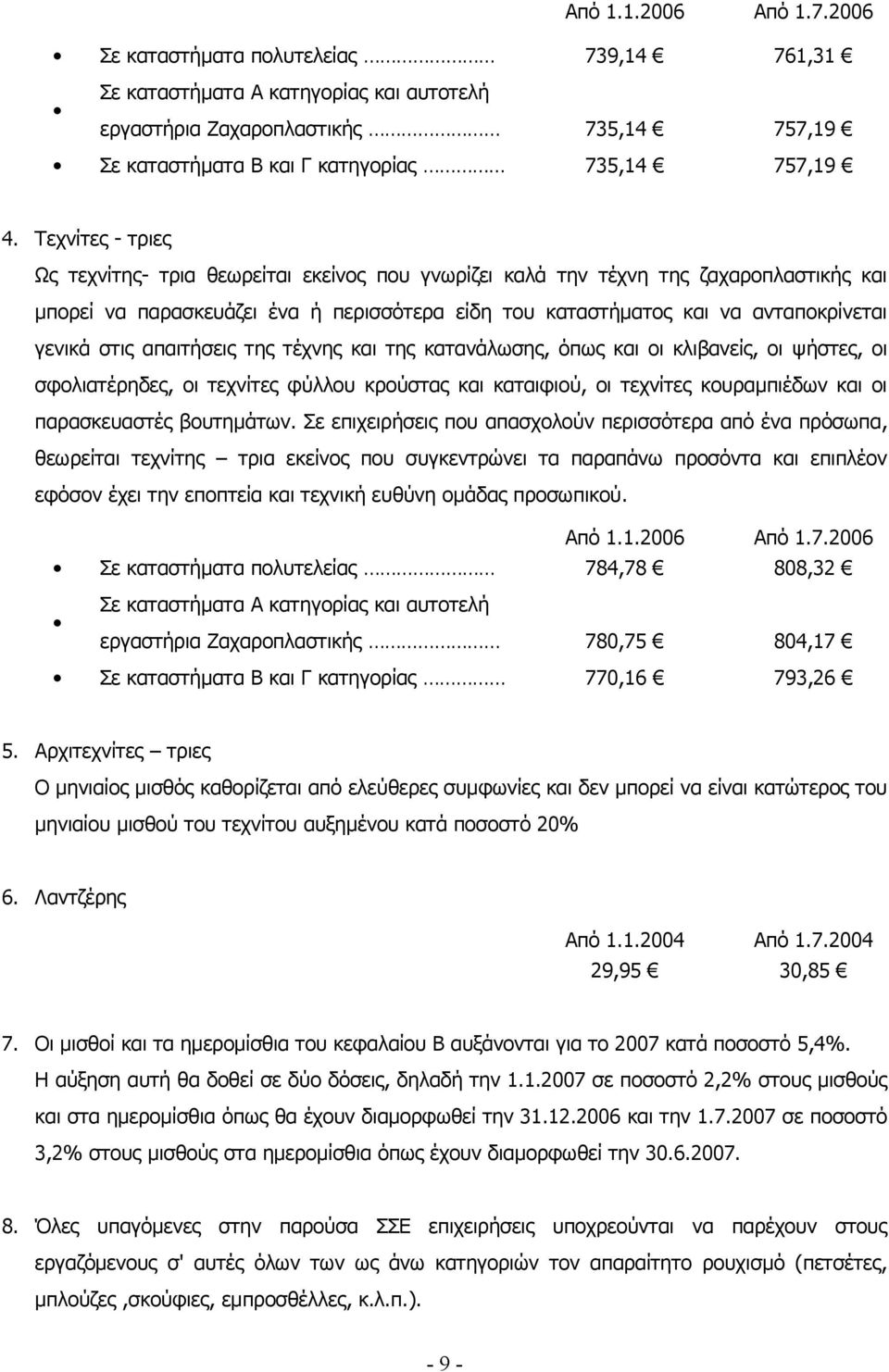 στις απαιτήσεις της τέχνης και της κατανάλωσης, όπως και οι κλιβανείς, οι ψήστες, οι σφολιατέρηδες, οι τεχνίτες φύλλου κρούστας και καταιφιού, οι τεχνίτες κουραµπιέδων και οι παρασκευαστές βουτηµάτων.