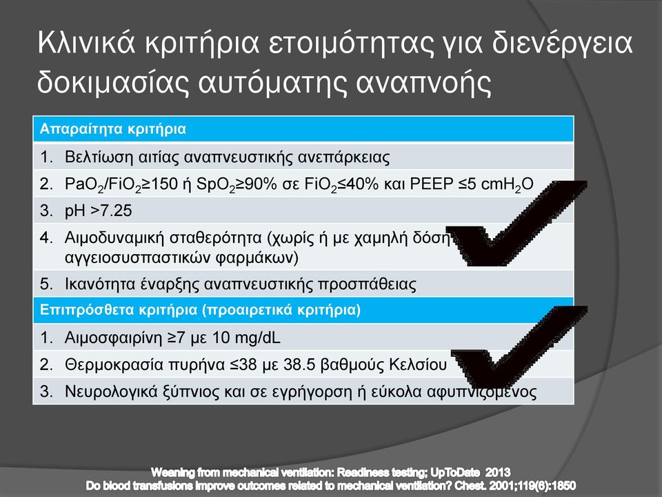 Αιμοδυναμική σταθερότητα (χωρίς ή με χαμηλή δόση αγγειοσυσπαστικών φαρμάκων) 5.