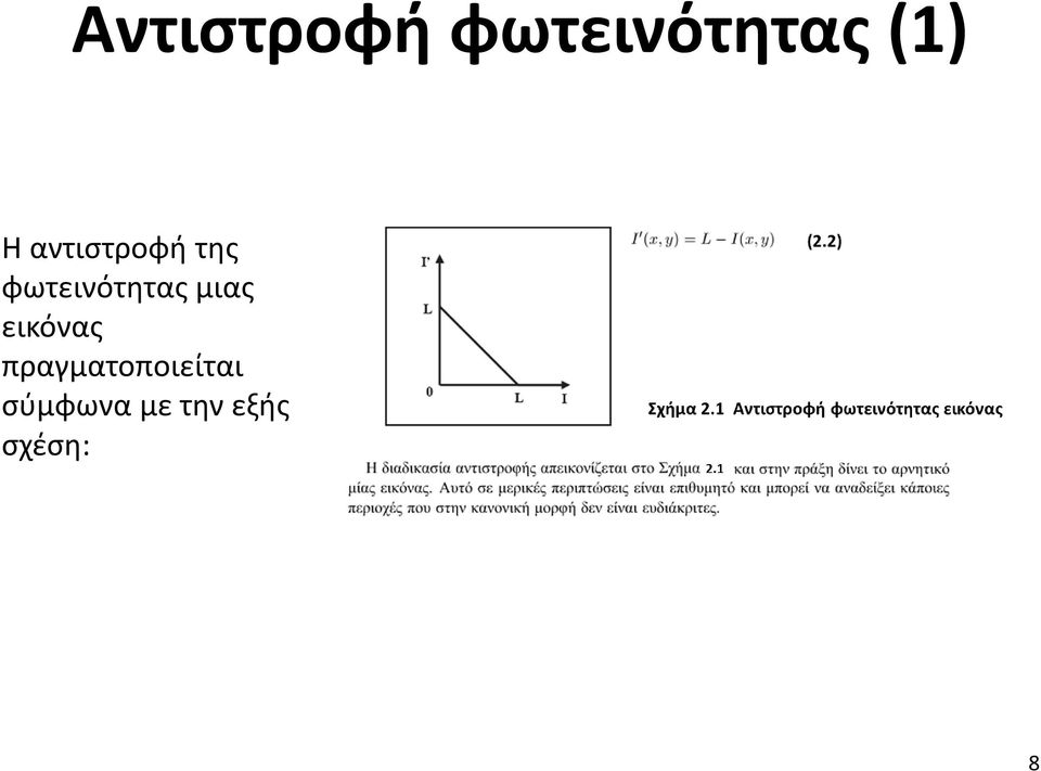 φωτεινότητας μιας εικόνας