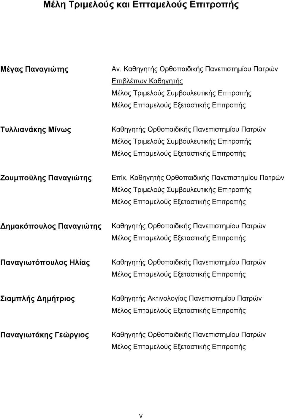 Πατρών Μέλος Τριμελούς Συμβουλευτικής Επιτροπής Μέλος Επταμελούς Εξεταστικής Επιτροπής Ζουμπούλης Παναγιώτης Επίκ.