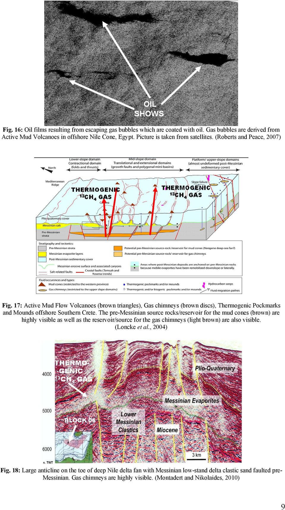 17: Active Mud Flow Volcanoes (brown triangles), Gas chimneys (brown discs), Thermogenic Pockmarks and Mounds offshore Southern Crete.
