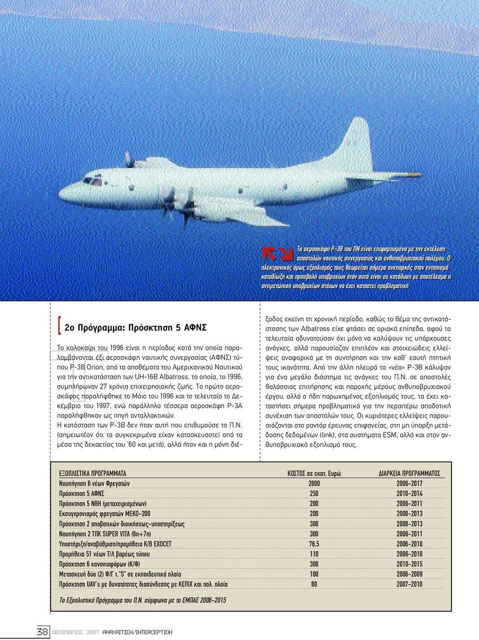 "s" σε εκπαιδευτικά πλοία 100 2006-2009 Πρόσκτηση UAV s µε δυνατότητες διασύνδεσης µε ΚΕΠΙΧ και πολ.