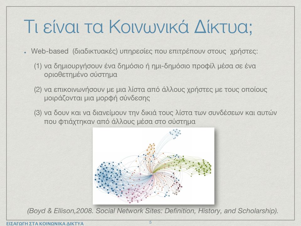 τους οποίους μοιράζονται μια μορφή σύνδεσης (3) να δουν και να διανείμουν την δικιά τους λίστα των συνδέσεων και αυτών