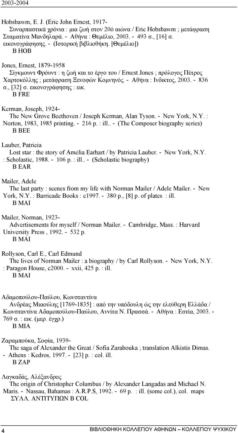 - Αθήνα : Ινδικτος, 2003. - 836 σ., [32] σ. εικονογράφησης : εικ. B FRE Kerman, Joseph, 1924- The New Grove Beethoven / Joseph Kerman, Alan Tyson. - New York, N.Y. : Norton, 1983, 1985 printing.