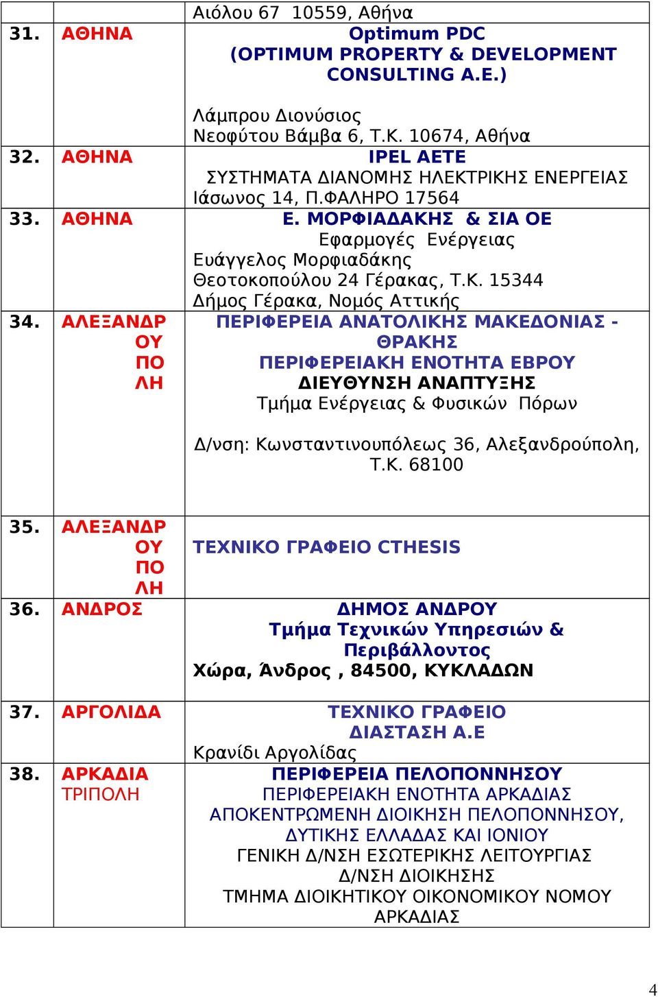 ΑΛΕΞΑΝΔΡ ΟΥ ΠΟ ΛΗ ΠΕΡΙΦΕΡΕΙΑ ΑΝΑΤΟΛΙΣ ΜΑΚΕΔΟΝΙΑΣ - ΘΡΑΣ ΠΕΡΙΦΕΡΕΙΑ ΕΝΟΤΗΤΑ ΕΒΡΟΥ ΔΙΕΥΘΥΝΣΗ ΑΝΑΠΤΥΞΗΣ Τμήμα Ενέργειας & Φυσικών Πόρων Δ/νση: Κωνσταντινουπόλεως 36, Αλεξανδρούπολη, Τ.Κ. 68100 35.