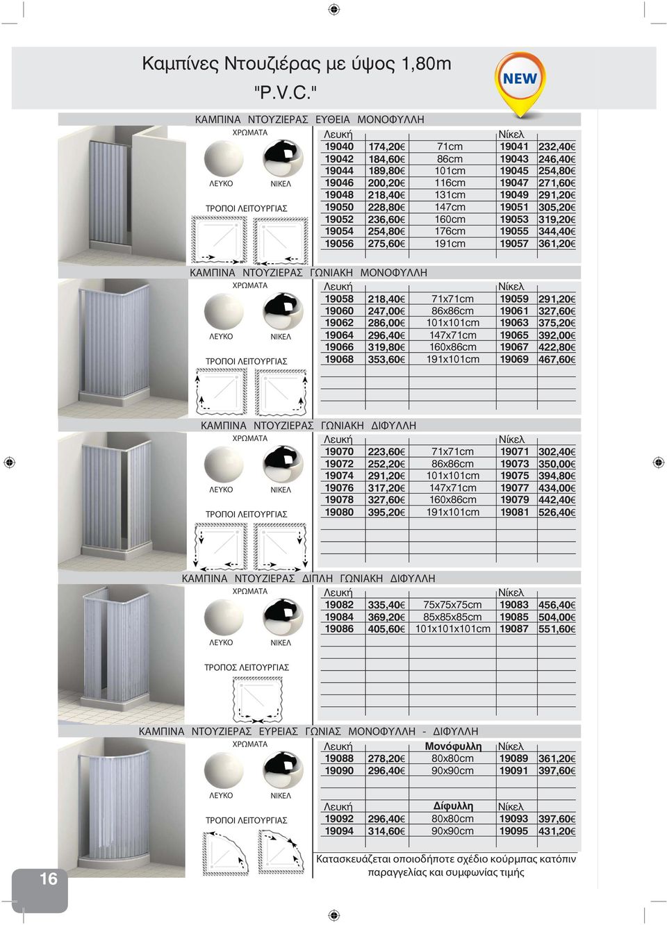 19050 228,80 147cm 19051 19052 236,60 160cm 19053 19054 254,80 176cm 19055 19056 275,60 191cm 19057 232,40 246,40 254,80 271,60 291,20 305,20 319,20 344,40 361,20 ΚΑΜΠΙΝΑ ΝΤΟΥΖΙΕΡΑΣ ΓΩΝΙΑΚΗ ΜΟΝΟΦΥΛΛΗ