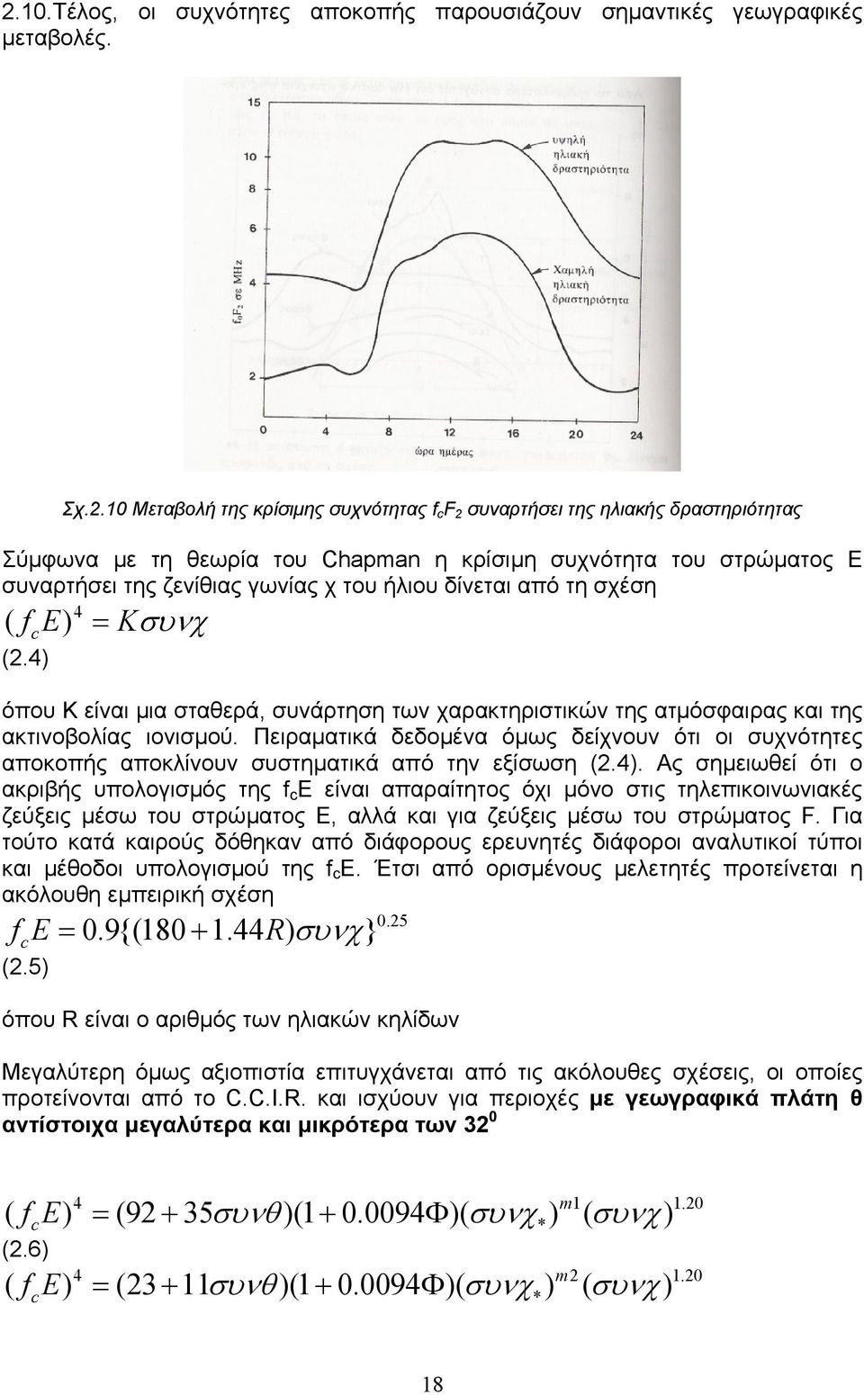 ) = Kσυνχ όπου Κ είναι µια σταθερά, συνάρτηση των χαρακτηριστικών της ατµόσφαιρας και της ακτινοβολίας ιονισµού.