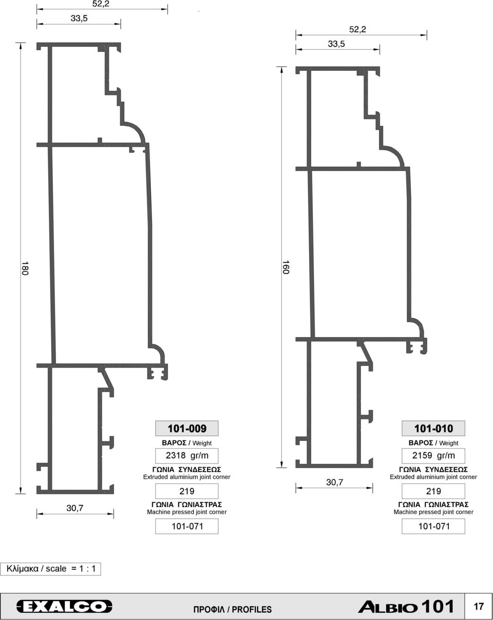 ΓΩΝΙΑ ΣΥΝΔΕΣΕΩΣ Extruded aluminium joint corner 219 ΓΩΝΙΑ