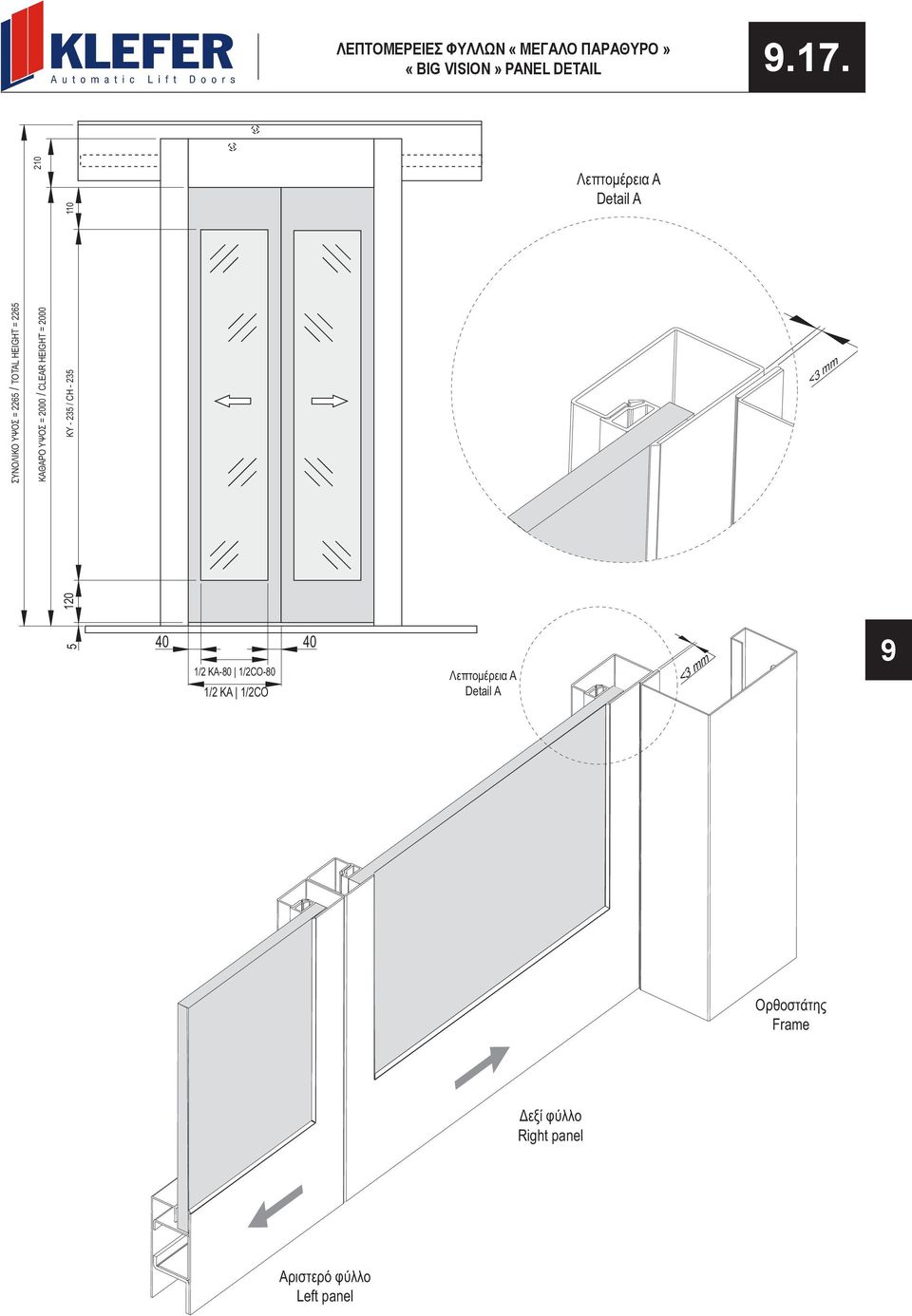 23 / CH - 23 110 Λεπτομέρεια A Detail A <3 mm 40 40 1/2 ΚΑ-80 1/2CO-80 1/2 ΚΑ