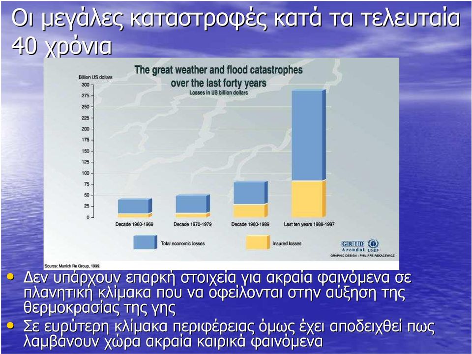 οφείλονται στην αύξηση της θερµοκρασίας της γης Σε ευρύτερη κλίµακα