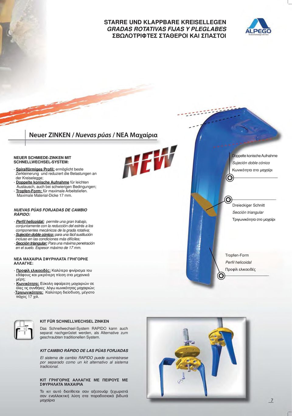 Tropfen-Form: für maximale Arbeitstiefen. Maximale Material-Dicke 17 mm.