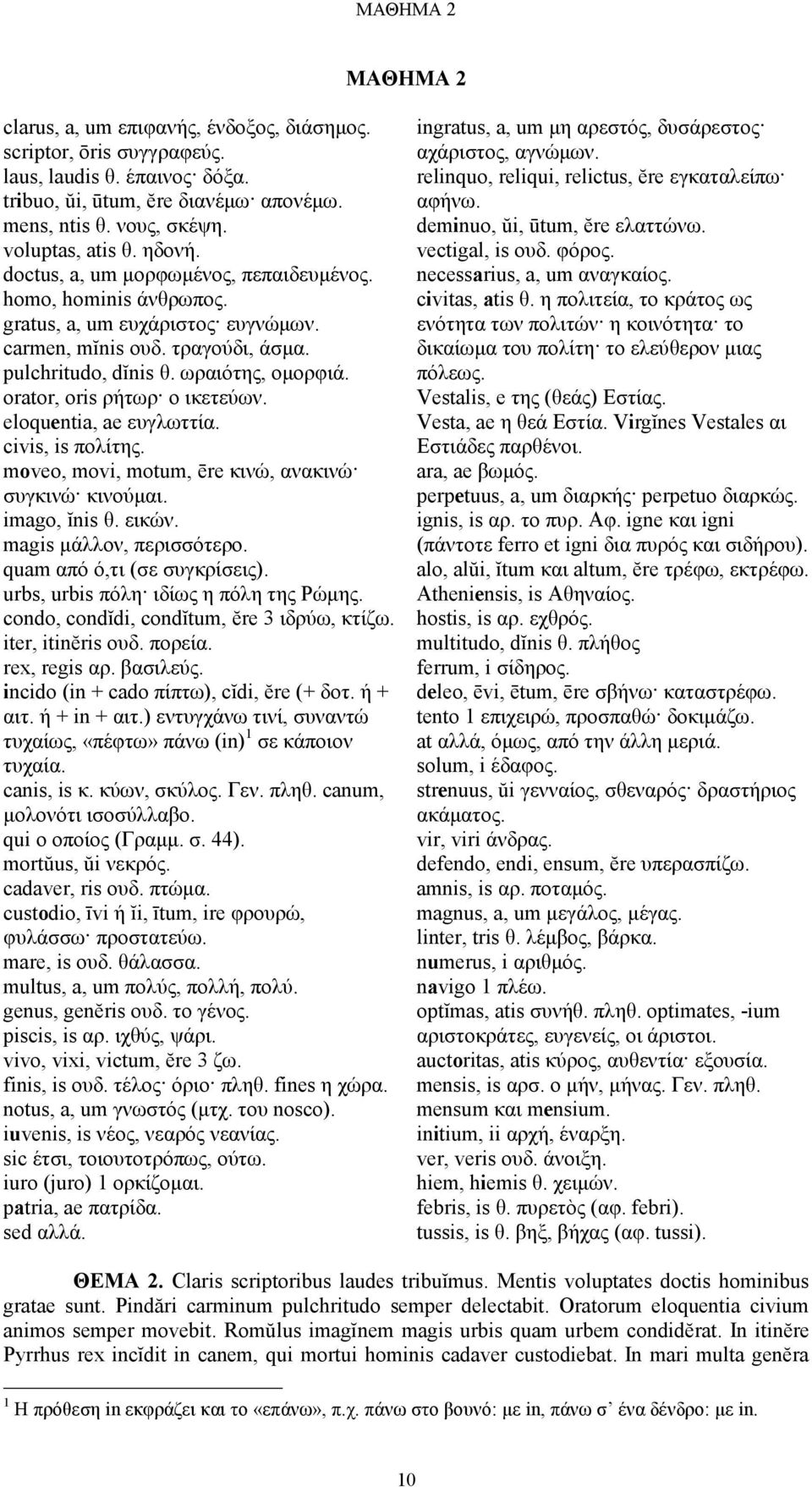 orator, oris ρήτωρ ο ικετεύων. eloquentia, ae ευγλωττία. civis, is πολίτης. moveo, movi, motum, ēre κινώ, ανακινώ συγκινώ κινούµαι. imago, ĭnis θ. εικών. magis µάλλον, περισσότερο.