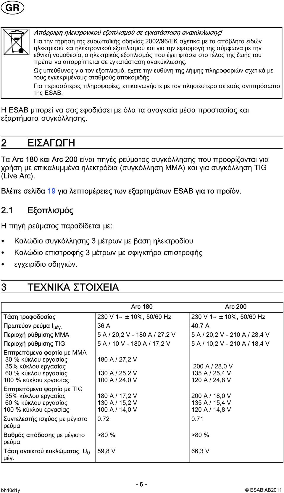 που έχει φτάσει στο τέλος της ζωής του πρέπει να απορρίπτεται σε εγκατάσταση ανακύκλωσης.